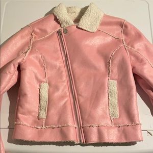 Lovely sparkling pink justice moto jacket